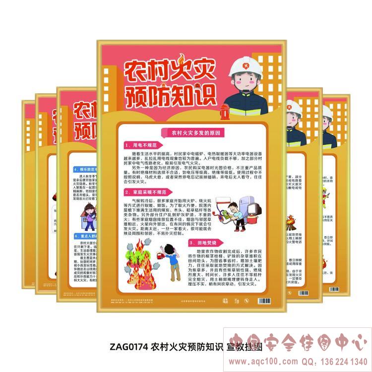 农村火灾预防知识挂图ZAG0174 